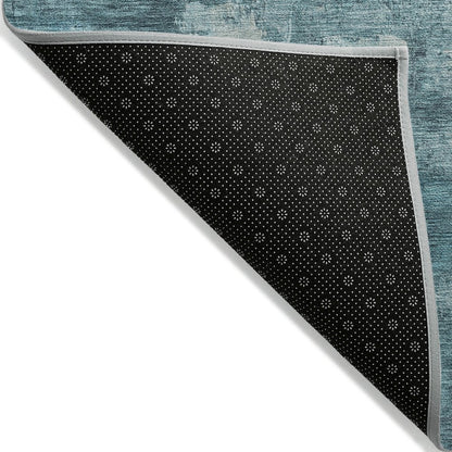 Machine Washable Indoor/Outdoor Chantille ACN2119 Teal 9' x 12' Rug
