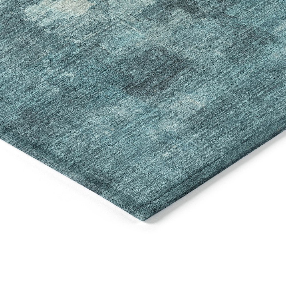Machine Washable Indoor/Outdoor Chantille ACN2119 Teal 9' x 12' Rug