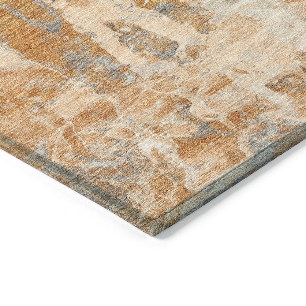 Machine Washable Indoor/Outdoor Chantille ACN2120 Orange 9' x 12' Rug