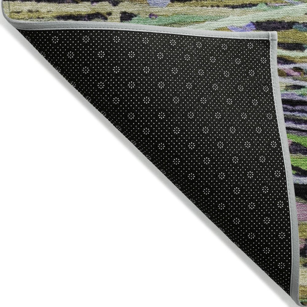 Machine Washable Indoor/Outdoor Chantille ACN2125 Green 9' x 12' Rug