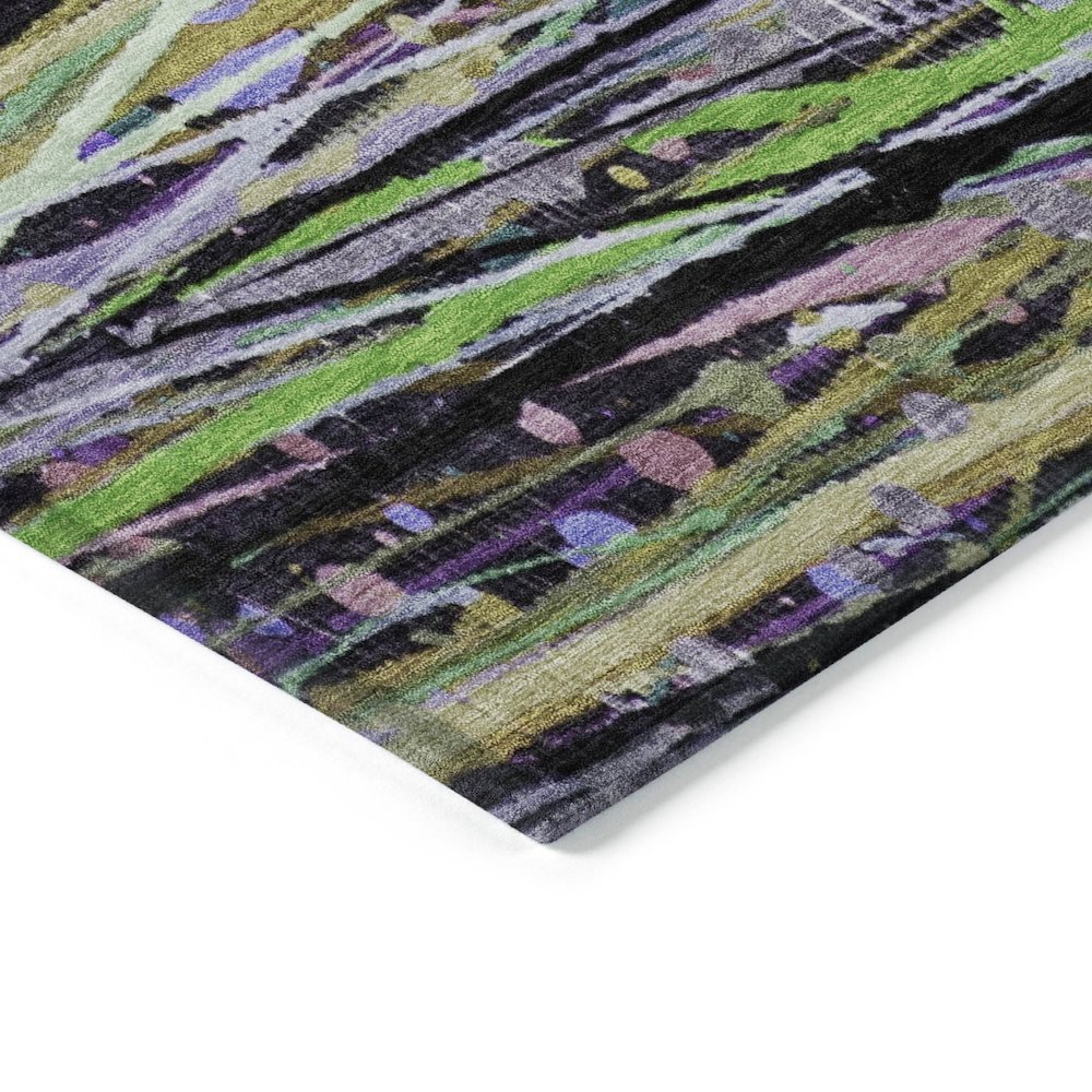 Machine Washable Indoor/Outdoor Chantille ACN2125 Green 9' x 12' Rug