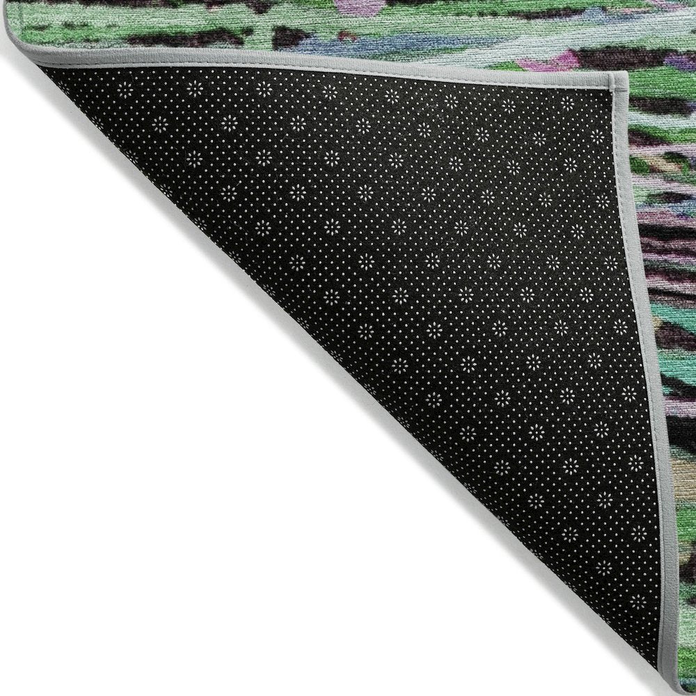Machine Washable Indoor/Outdoor Chantille ACN2125 Teal 9' x 12' Rug