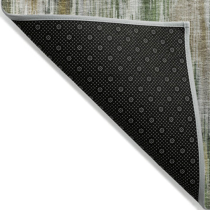 Machine Washable Indoor/Outdoor Chantille ACN2129 Brown 9' x 12' Rug