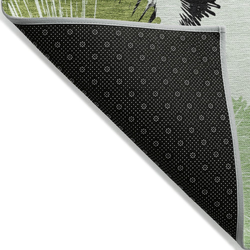 Machine Washable Indoor/Outdoor Chantille ACN2132 Olive 9' x 12' Rug