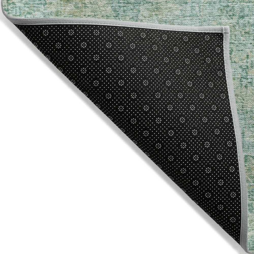 Machine Washable Indoor/Outdoor Chantille ACN2136 Teal 9' x 12' Rug
