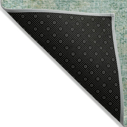 Machine Washable Indoor/Outdoor Chantille ACN2136 Teal 9' x 12' Rug