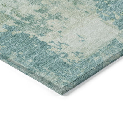 Machine Washable Indoor/Outdoor Chantille ACN2142 Teal 9' x 12' Rug