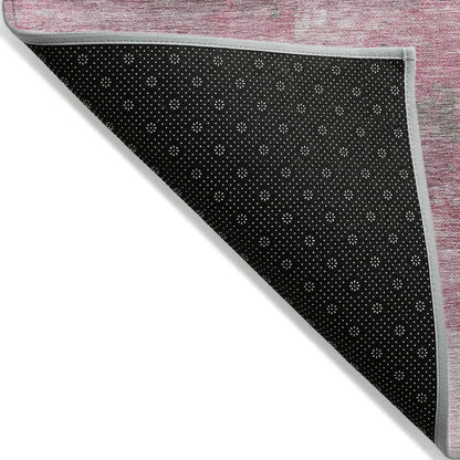 Machine Washable Indoor/Outdoor Chantille ACN2144 Pink 9' x 12' Rug