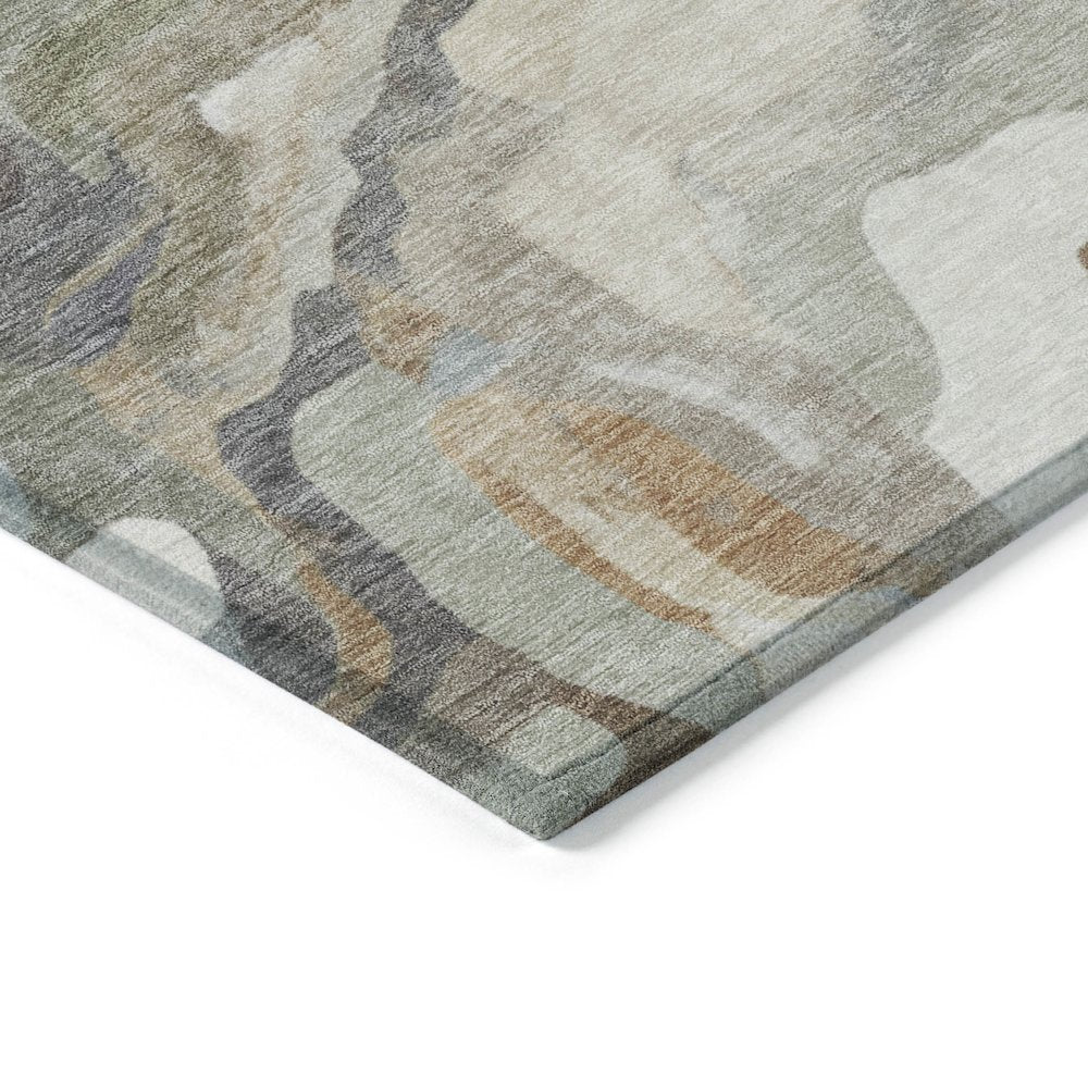 Machine Washable Indoor/Outdoor Chantille ACN2162 Khaki 9' x 12' Rug