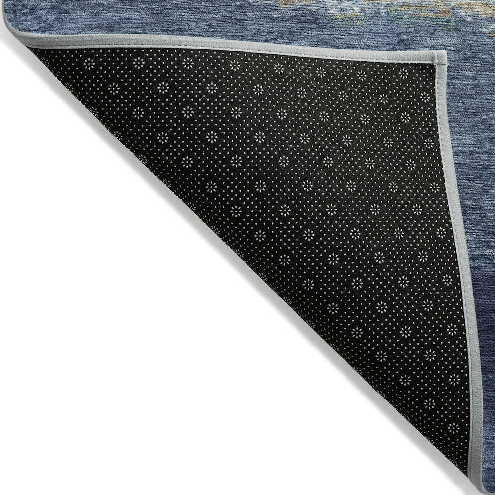 Machine Washable Indoor/Outdoor Chantille ACN2169 Denim 9' x 12' Rug