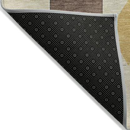 Machine Washable Indoor/Outdoor Chantille ACN2181 Brown 9' x 12' Rug