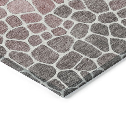 Machine Washable Indoor/Outdoor Chantille ACN2190 Blush 9' x 12' Rug