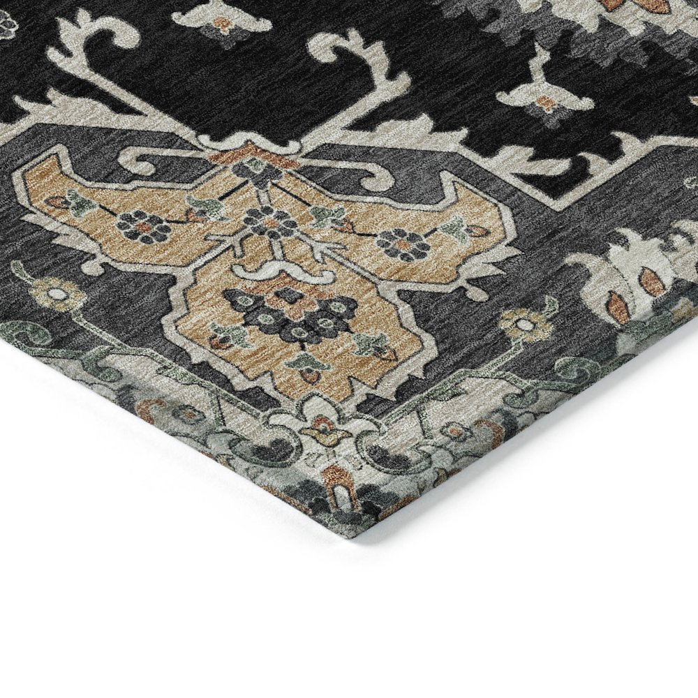Machine Washable Indoor/Outdoor Chantille ACN2194 Black 9' x 12' Rug