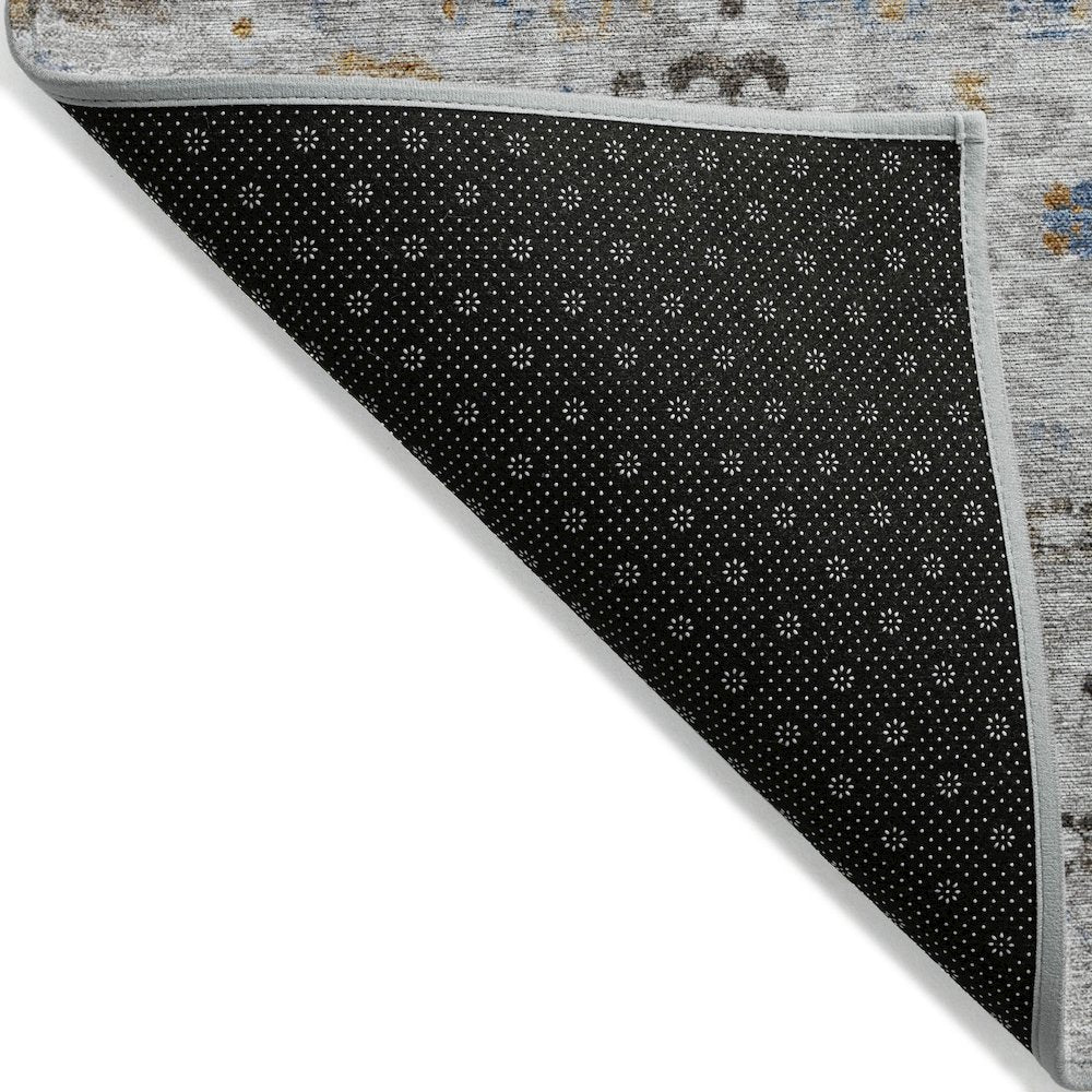 Machine Washable Indoor/Outdoor Chantille ACN2198 Gray 9' x 12' Rug