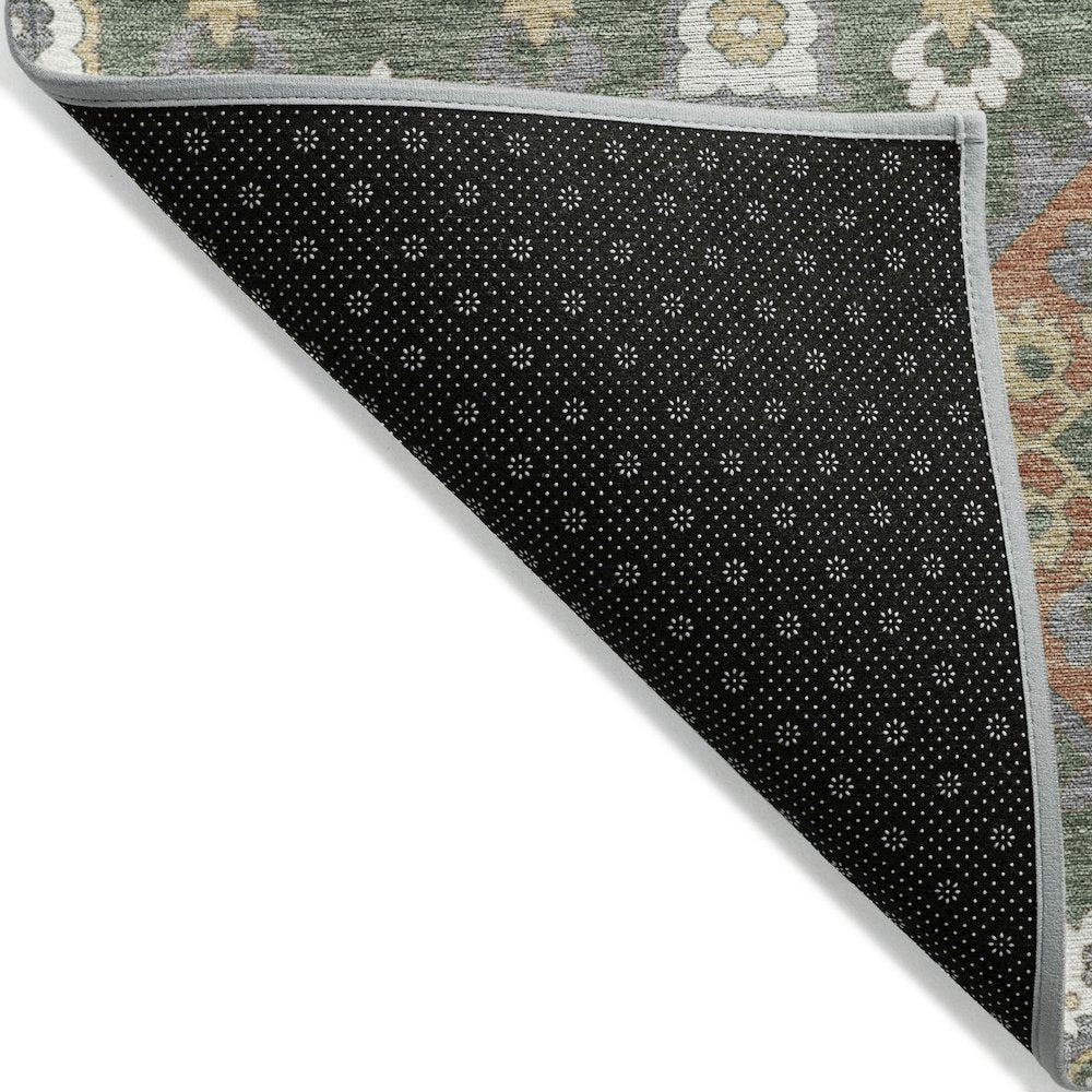 Machine Washable Indoor/Outdoor Chantille ACN2200 Green 9' x 12' Rug