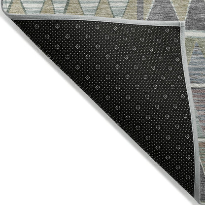 Machine Washable Indoor/Outdoor Chantille ACN2205 Gray 9' x 12' Rug
