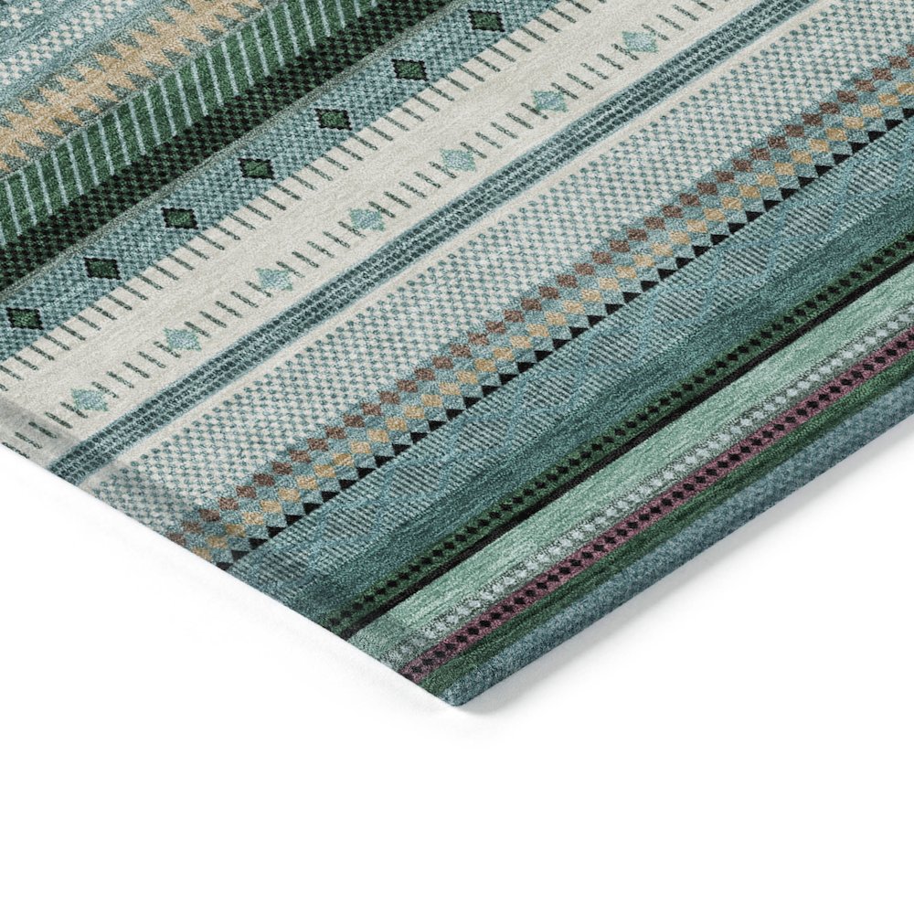 Machine Washable Indoor/Outdoor Chantille ACN2218 Teal 9' x 12' Rug