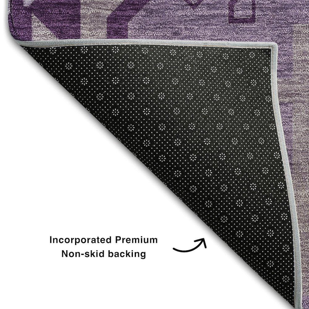Premium Machine Washable Mayfield AMF1015 Purple 9' x 12' Rug