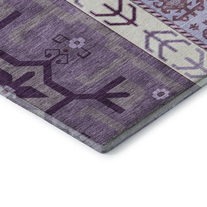 Premium Machine Washable Mayfield AMF1015 Purple 9' x 12' Rug