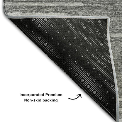 Premium Machine Washable Mayfield AMF1016 Charcoal 9' x 12' Rug