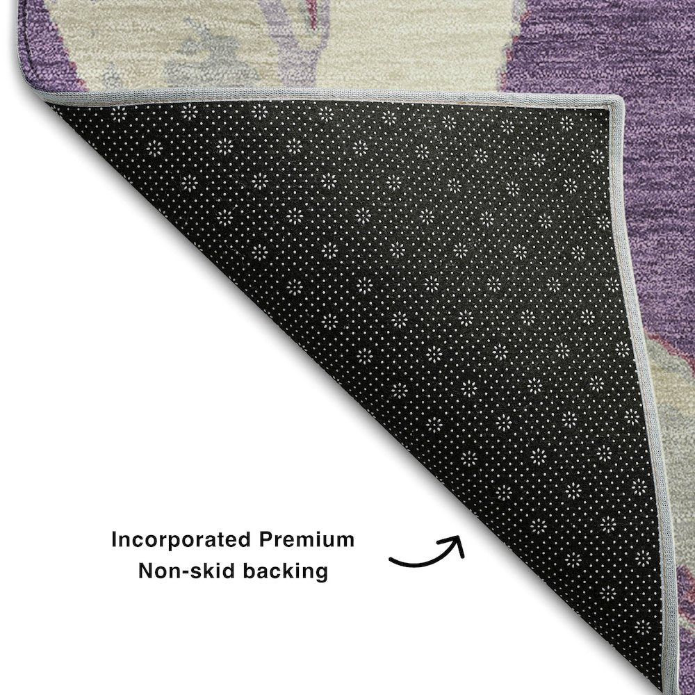 Premium Machine Washable Mayfield AMF1022 Purple 9' x 12' Rug