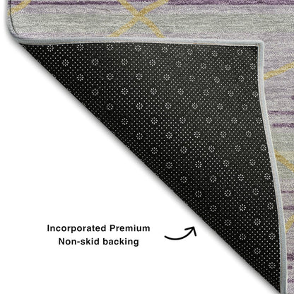 Premium Machine Washable Mayfield AMF1025 Purple 9' x 12' Rug