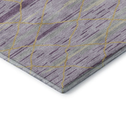 Premium Machine Washable Mayfield AMF1025 Purple 9' x 12' Rug