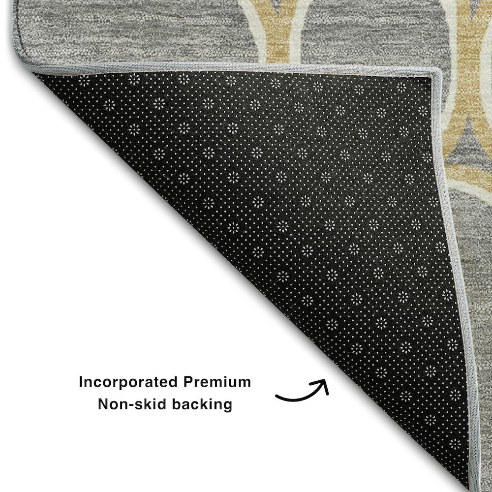 Premium Machine Washable Mayfield AMF1041 Gray 9' x 12' Rug