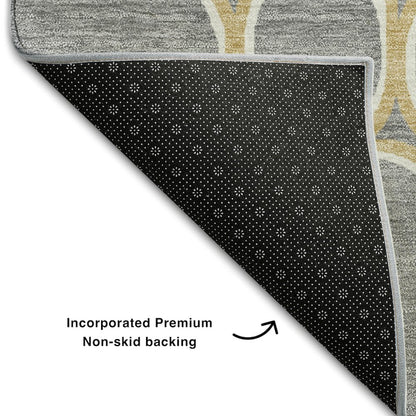 Premium Machine Washable Mayfield AMF1041 Gray 9' x 12' Rug