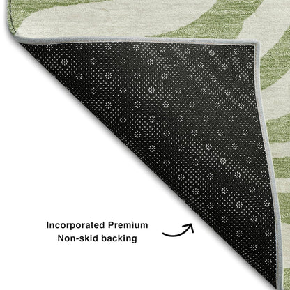 Premium Machine Washable Mayfield AMF1042 Aloe 9' x 12' Rug