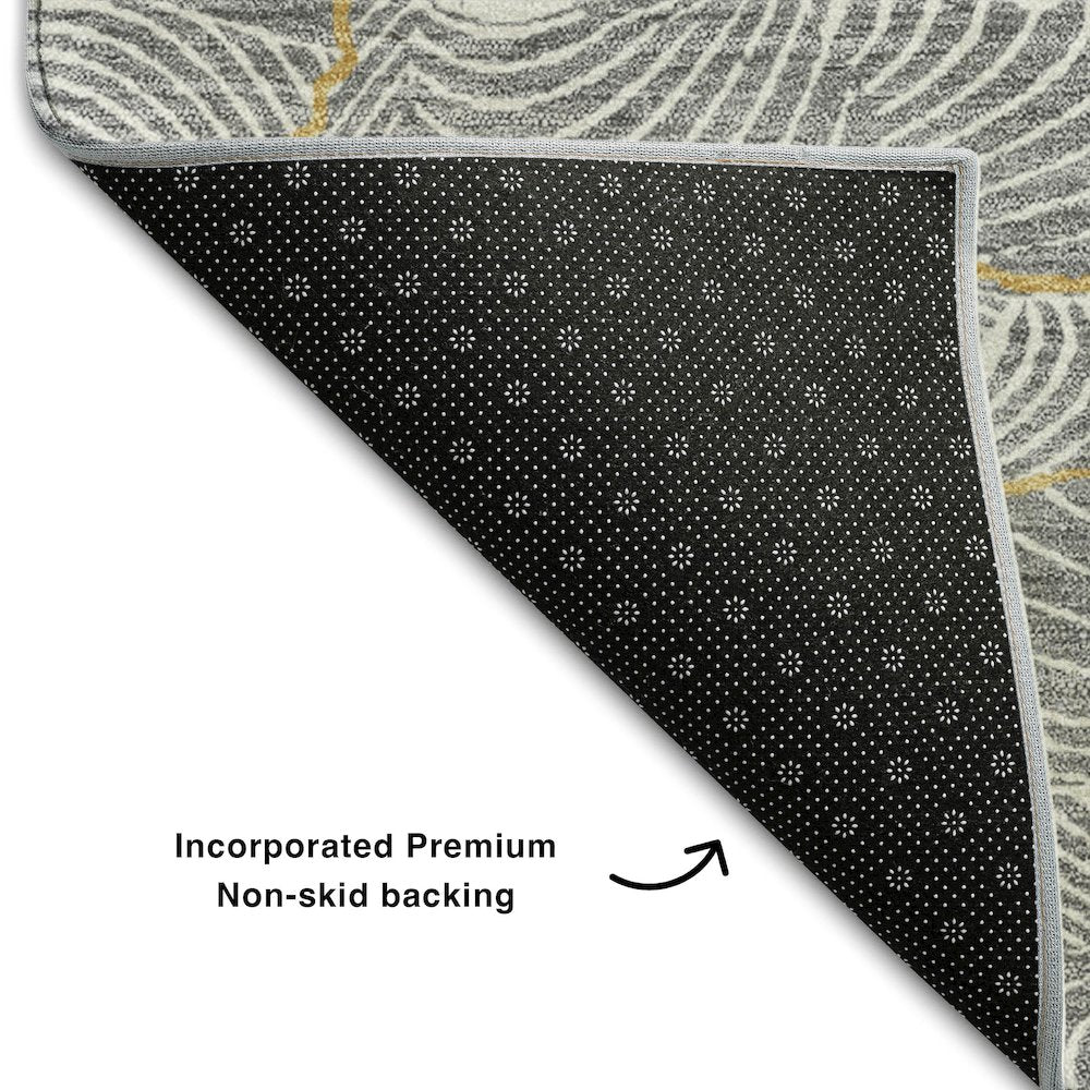 Premium Machine Washable Mayfield AMF1048 Gray 9' x 12' Rug