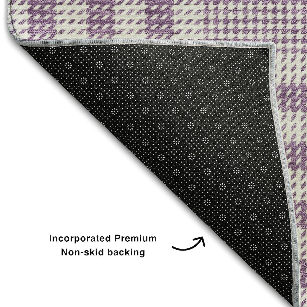 Premium Machine Washable Mayfield AMF1054 Purple 9' x 12' Rug