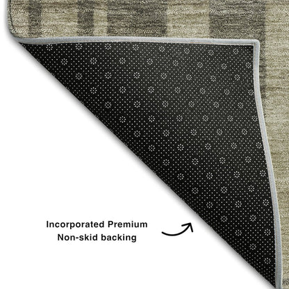 Premium Machine Washable Mayfield AMF1063 Taupe 9' x 12' Rug