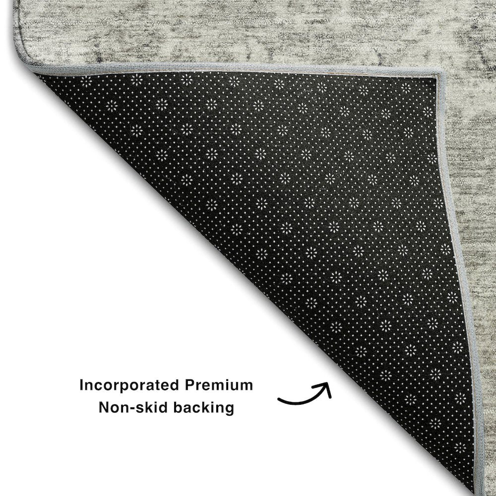 Premium Machine Washable Mayfield AMF1089 Gray 9' x 12' Rug