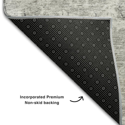 Premium Machine Washable Mayfield AMF1089 Gray 9' x 12' Rug