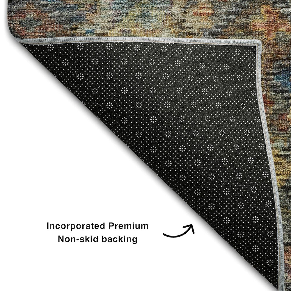Premium Machine Washable Mayfield AMF1109 Gray 9' x 12' Rug