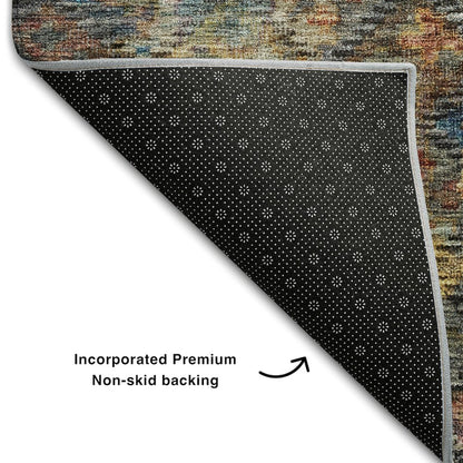 Premium Machine Washable Mayfield AMF1109 Gray 9' x 12' Rug