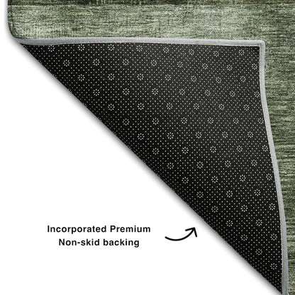 Premium Machine Washable Mayfield AMF1114 Olive 9' x 12' Rug