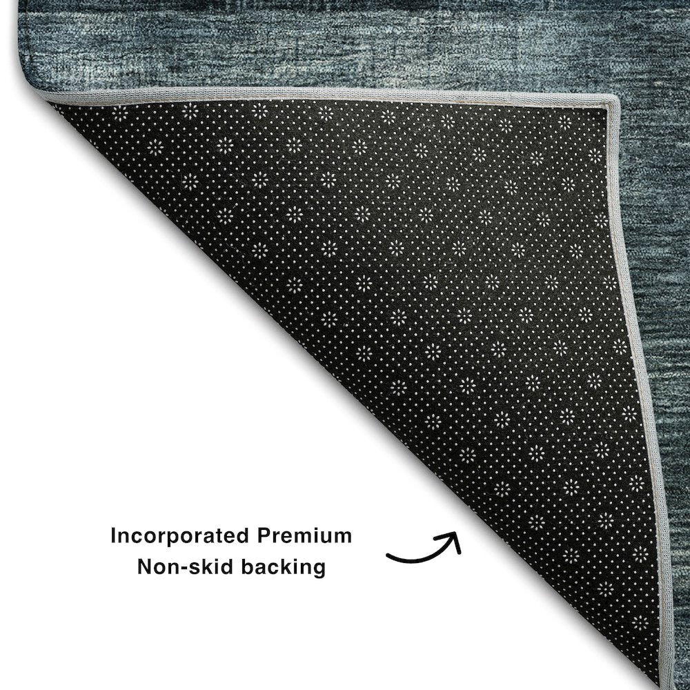 Premium Machine Washable Mayfield AMF1114 Teal 9' x 12' Rug