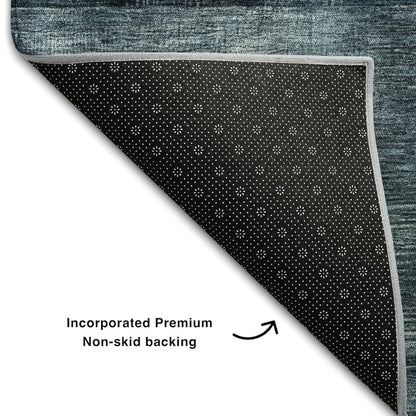 Premium Machine Washable Mayfield AMF1114 Teal 9' x 12' Rug