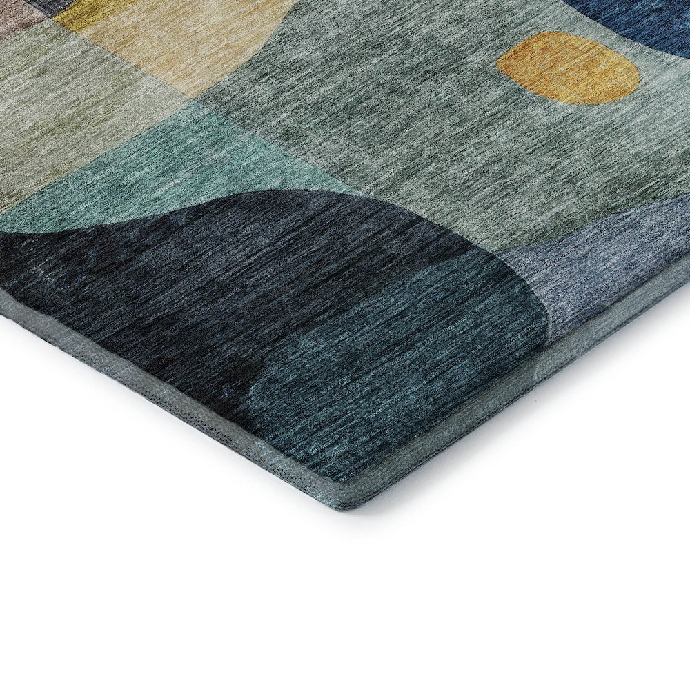 Premium Machine Washable Mayfield AMF1119 Green 9' x 12' Rug