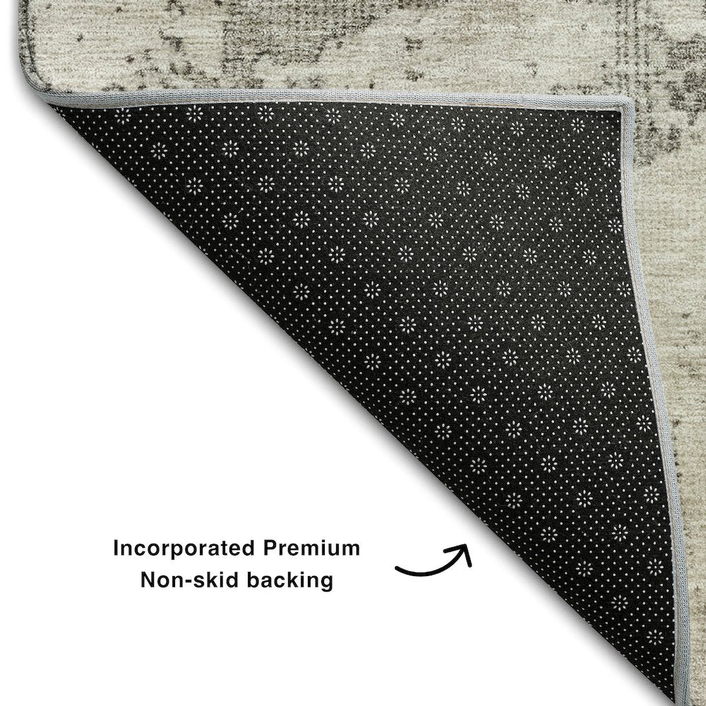 Premium Machine Washable Mayfield AMF1200 Linen 9' x 12' Rug