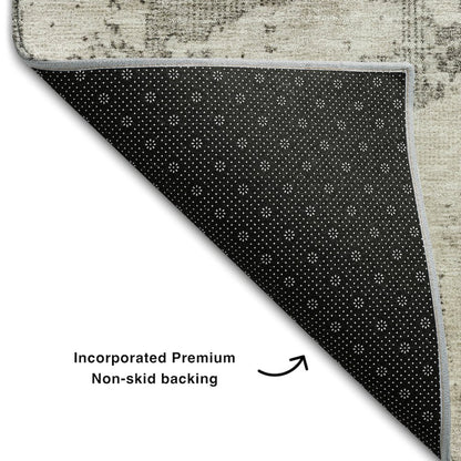 Premium Machine Washable Mayfield AMF1200 Linen 9' x 12' Rug