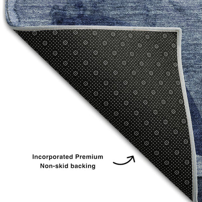Premium Machine Washable Mayfield  Navy 9' x 12' Rug