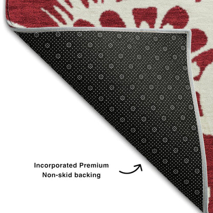 Premium Machine Washable Mayfield  Burgundy 9' x 12' Rug