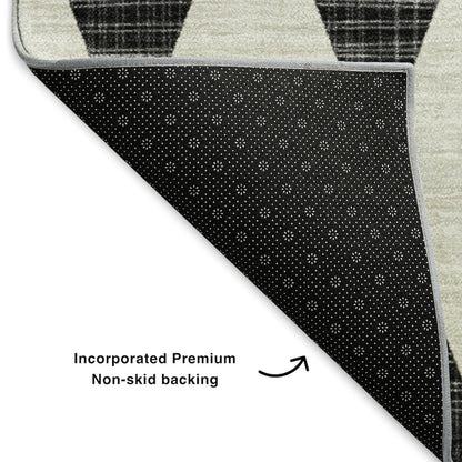 Premium Machine Washable Mayfield  Black 9' x 12' Rug