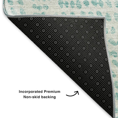Premium Machine Washable Mayfield  Aqua 9' x 12' Rug