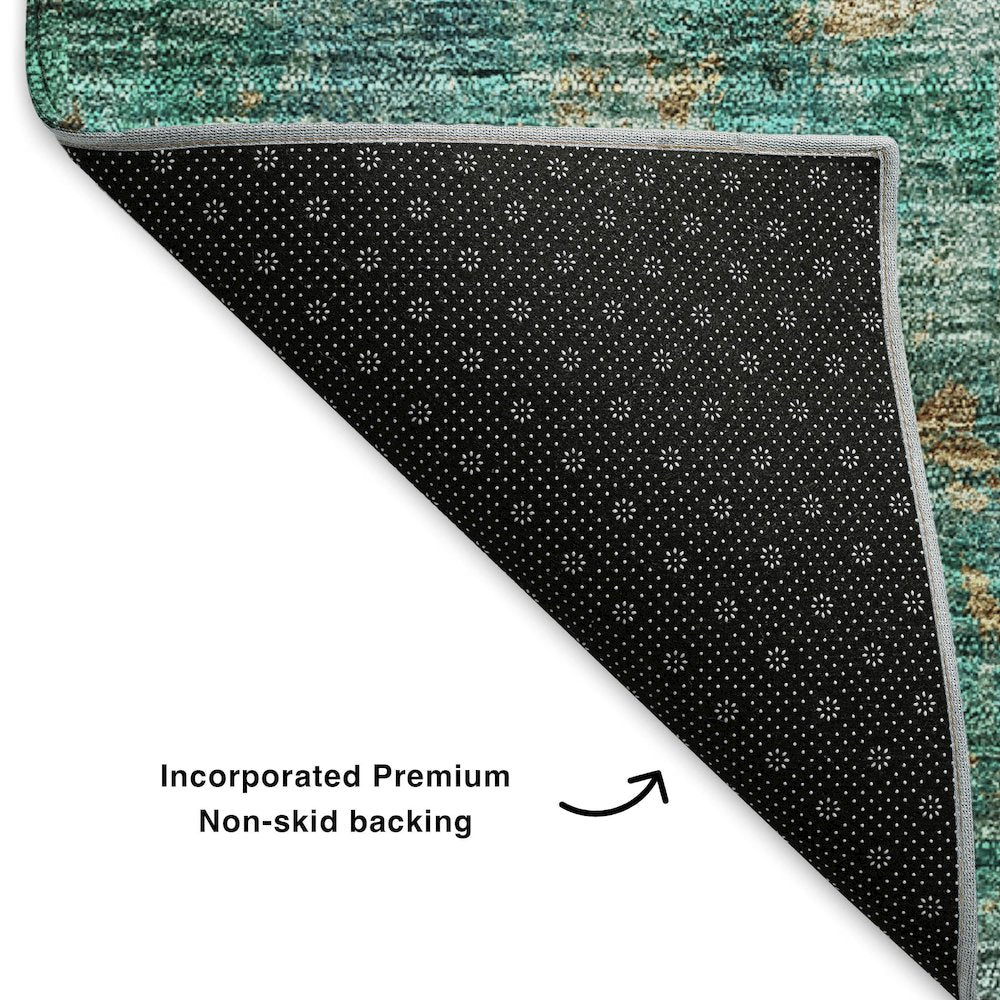 Premium Machine Washable Mayfield  Blue 9' x 12' Rug