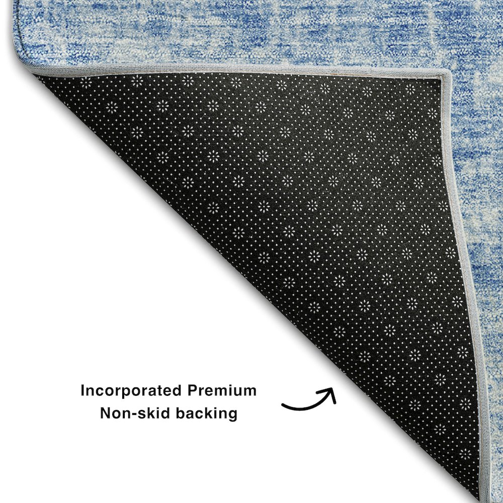 Premium Machine Washable Mayfield AMF656 Blue 9' x 12' Rug
