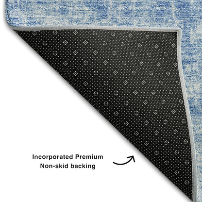 Premium Machine Washable Mayfield AMF656 Blue 9' x 12' Rug